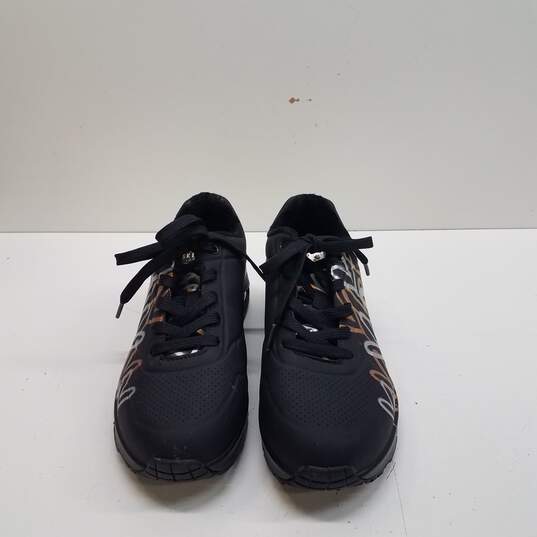 Skechers x JGoldcrown Uno Black Metallic Love Casual Shoes Women's Size 9 image number 6