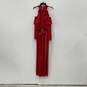 NWT Thalia Sodi Womens Red Cold Shoulder Back Zip One Piece Jumpsuit Size L image number 2