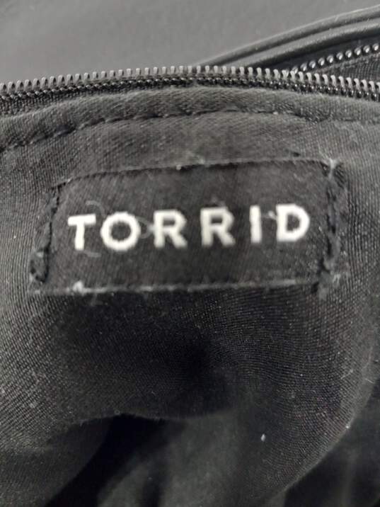 Torrid Black Leather/Cotton Backpack image number 4