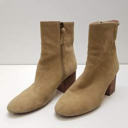 J Crew Leather Suede Ankle Boots Tan 7.5