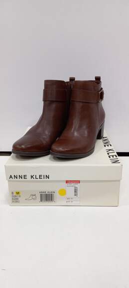 Anne Klein Women's Brown Leather Boots Size 8 w/Box