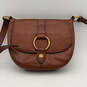 Womens Brown Leather Adjustable Strap Inner Pocket Crossbody Bag Purse image number 2