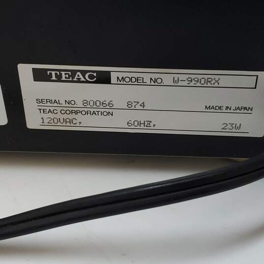 Teac W-990REX Stereo Double Reverse Cassette Deck Untested image number 4