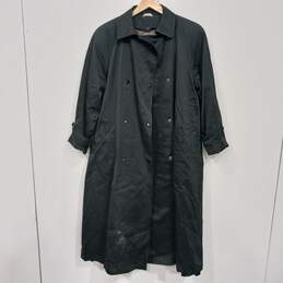 Vintage Evan-Picone Women's Black Overcoat with Removable Liner Size 10