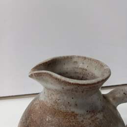 Vintage Handmade and Signed Stoneware Pottery Jug alternative image