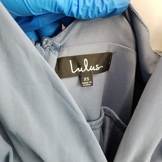 Lulus Women's Blue Polyester Ruffled Maxi Dress Size XS image number 3