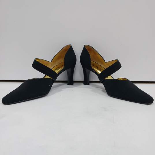 Nina Women's Black Leather Heels Size 8.5 w/Box image number 2