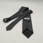 Mens Gray Argyle Diamond Silk Four-In-Hand Adjustable Designer Neck Tie image number 2
