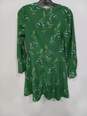 Loft Green Floral Pattern Long Sleeve A-Line Style Dress Petites Size 0 - NWT image number 2