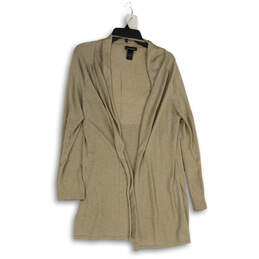 Womens Beige Long Sleeve Open Front Cardigan Sweater Size 14/16
