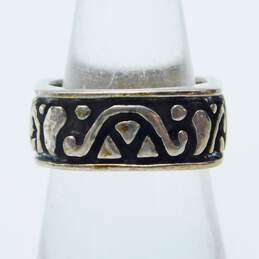 Silpada Sterling Silver Filigree Rounded Square Band Ring 11.7g