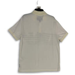 NWT Mens White Black Regular Fit Collared Short Sleeve Polo Shirt Size XL alternative image