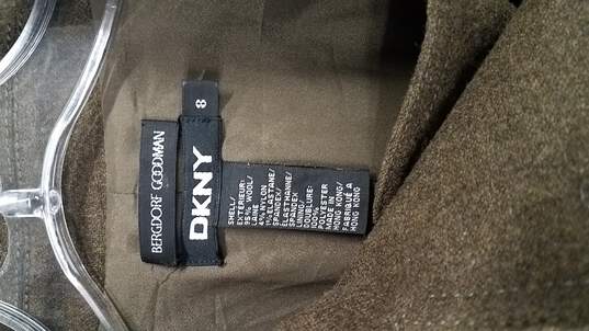 Bergdorf Goodman DKNY Wool Blend Brown Women's Overcoat image number 6