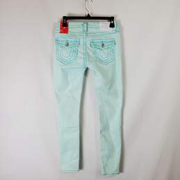 True Religion Women Mint Skinny Jeans NWT sz 27 alternative image