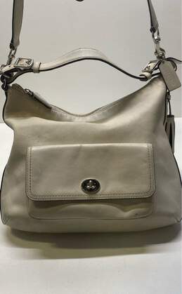 COACH 22381 Legacy Courtney Ivory Leather Shoulder Tote Bag
