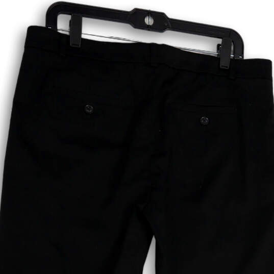 NWT Womens Black Flat Front Slash Pockets Straight Leg Dress Pants Size 12 image number 4