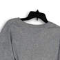Womens Gray Heather V-Neck Long Sleeve Pullover Sweatshirt Size Small image number 4
