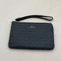 Coach Womens Blue Gray Textured Inner Zip Pocket Coin Purse Wristlet Wallet image number 1