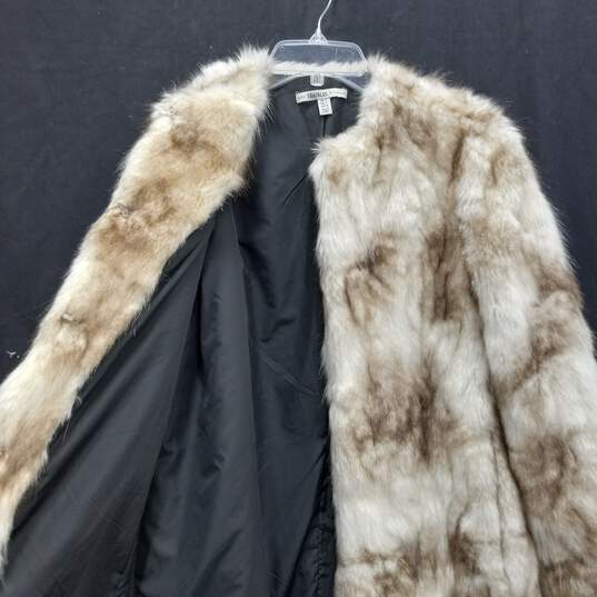 Zara Trafaluc Women's Cream/Brown Faux Fur Jacket Size S image number 3