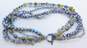 Artisan 925 Dark Pearls & Labradorite Beaded Multi Strand Bali Style Toggle Statement Necklace 121.5g image number 2