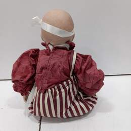Vintage Collectible Porcelain Hands and Head Doll With Weighted Cloth Body alternative image