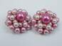 VNTG Weiss Icy Rhinestone & Fashion Pink Clip-On Earrings & Necklace 117.7g image number 6