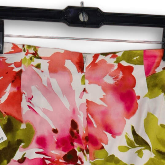 NWT Womens Multicolor Floral Flat Front Back Zip Mini Skirt Size 8 image number 4