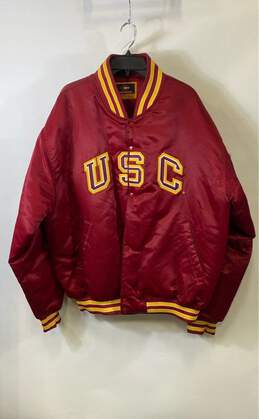 Colosseum Mens Red USC Trojans Collage NCAA Football Jacket Size XL