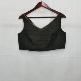 FabIndia Black Stitched Blouse NWT Size 38 alternative image
