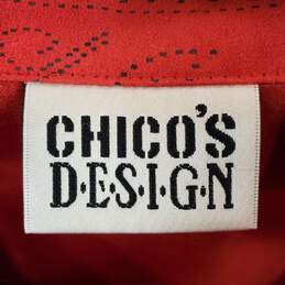 Chico's Design Women Red Button Up Sz 1 alternative image