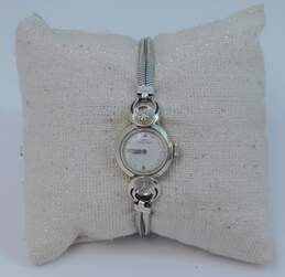 Ladies Vintage Hamilton 14K White Gold 0.04 CTTW Diamond Case Gold Filled Band 22 Jewels Wrist Watch 14.4g alternative image
