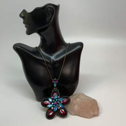 Designer Sorrelli Gold-Tone Swarovski Crystal Stone Pendant Necklace