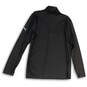 NWT Mens Black Long Sleeve 1/4 Zip Mock Neck Pullover T-Shirt Size Large image number 2
