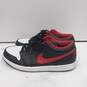 Nike Men's Black/Red/White Air Jordan 1 Low Sneakers Size 13 image number 4