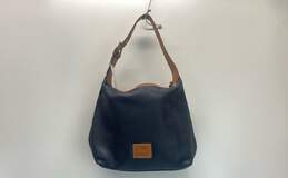 Dooney & Bourke Paige Sac Navy Blue Pebbled Leather Shoulder Hobo Tote Bag
