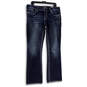 Womens Blue Denim Medium Wash 5-Pocket Design Bootcut Leg Jeans Size 34x33 image number 4