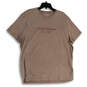 Womens Brown Round Neck Short Sleeve Stretch Pullover T-Shirt Size XXL image number 1