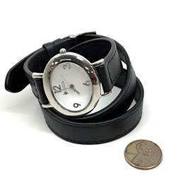 Designer Silpada Silver-Tone White Oval Dial Wrap Around Analog Wristwatch alternative image
