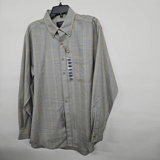 Multicolor Plaid Long Sleeve Collared Button Up Shirt image number 1