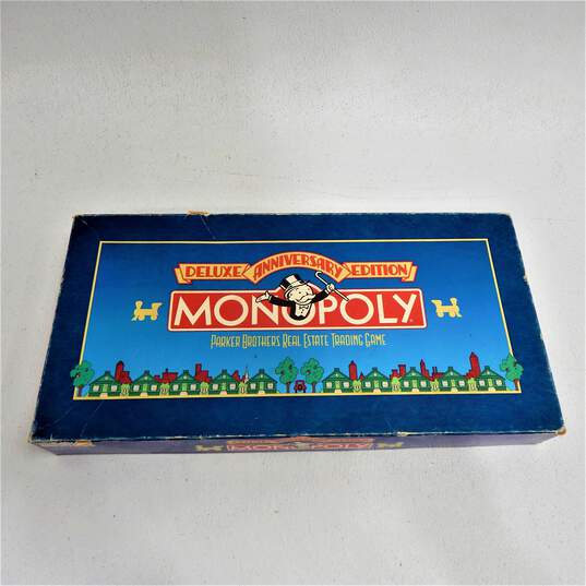 Monopoly Deluxe Anniversary Edition Board Game Vintage 1985 image number 4