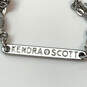 Designer Kendra Scott Silver-Tone Link Chain Lobster Clasp Charm Necklace image number 4