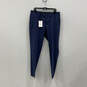 NWT Mens Blue Sleeveless Button Front Jacket & Pants 2 Piece Suit Set Sz 54 image number 2