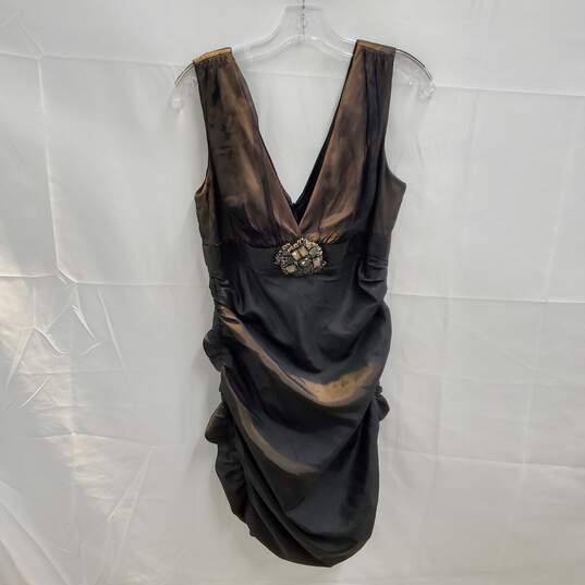 MBN Maria Bianca Nero Black Silk Sleeveless Dress Size M image number 1