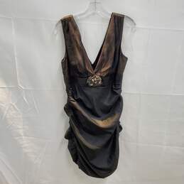 MBN Maria Bianca Nero Black Silk Sleeveless Dress Size M