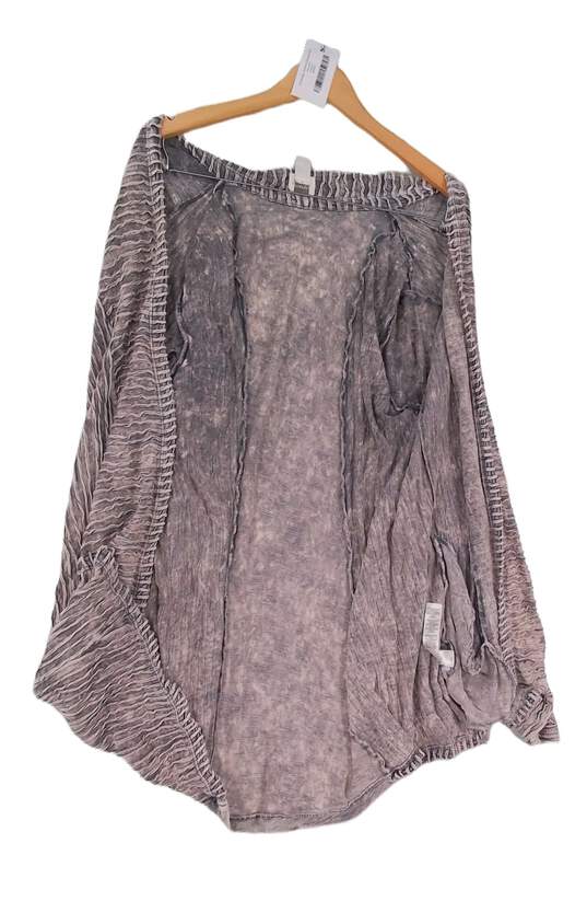 Womens Gray Long Sleeve Open Front Casual Cardigan Sweater Size 3 image number 1