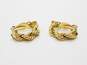 14k Yellow Gold Twisted Rope Clip On Earrings 8.5g image number 1