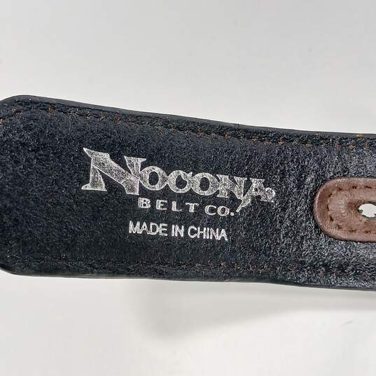 Nocona Black Leather Belt image number 5