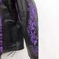 Xelement Women's 'Gemma' Biker Black and Purple Leather Embroidered Jacket XXL image number 3