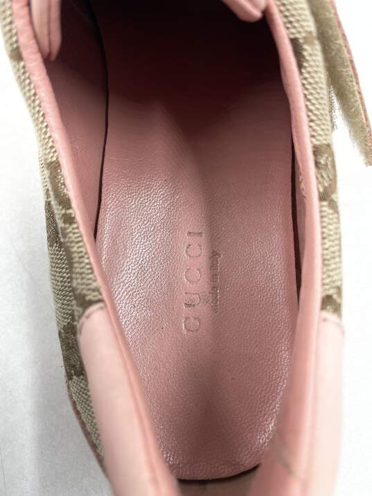 Authentic Gucci GG Pink Velcro Sneaker W 9.5B image number 6