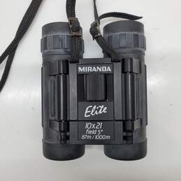 MIRANDA Elite 10x21 1000m Black Binoculars  with Leather Case alternative image